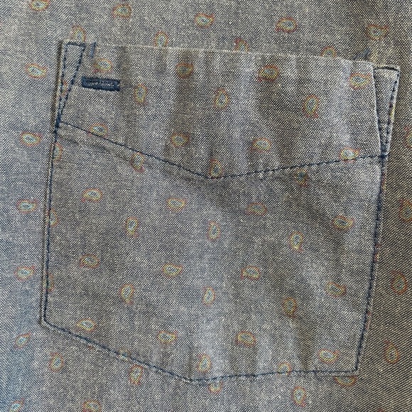 Nineteen Ninety One Colourful Paisley Printed Blue  Button Up Shirt - Picture 2 of 6